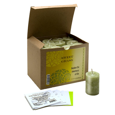 World Magic Sweet Grass  Votives (Box of 24)